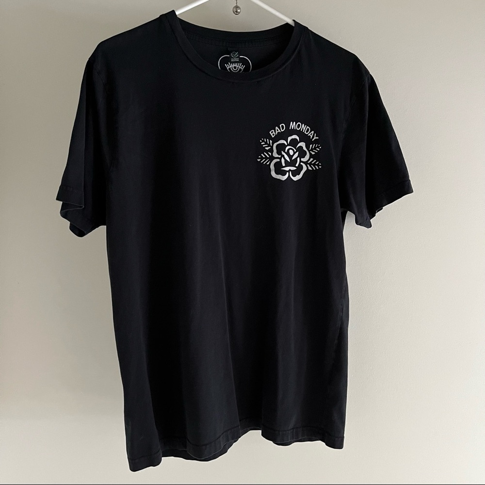 Bad Monday Good Vibes Black Tshirt Size Medium